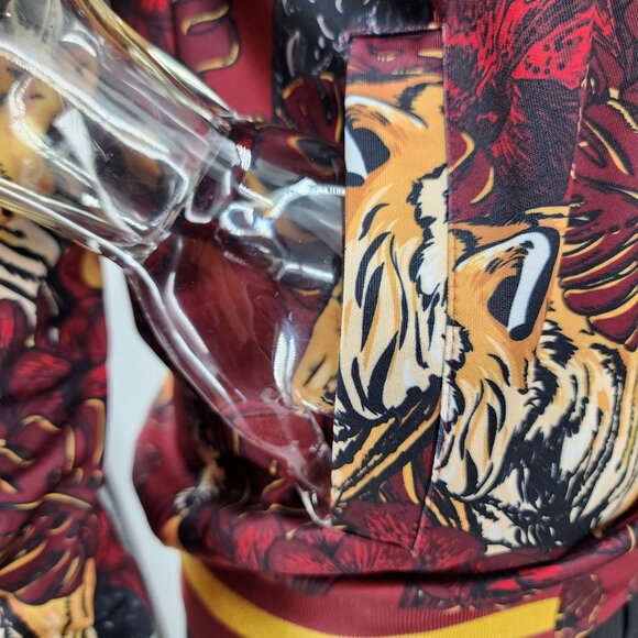 G-Style Tiger & Toucan Print Track Jacket With Gold Stripes, Men's Medium - Picture 5 of 9